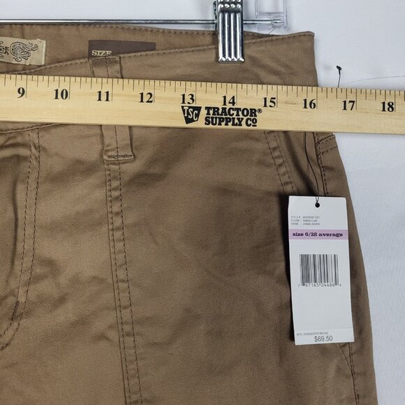Nine West Vintage America Pants Women's 6 28 Brown Cropped Rolled Hem NWT - Picture 8 of 12